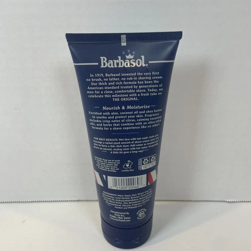 Barbasol Shaving Cream Mens 6oz Blue Classic Shaving Cream Nourish & Moisturize